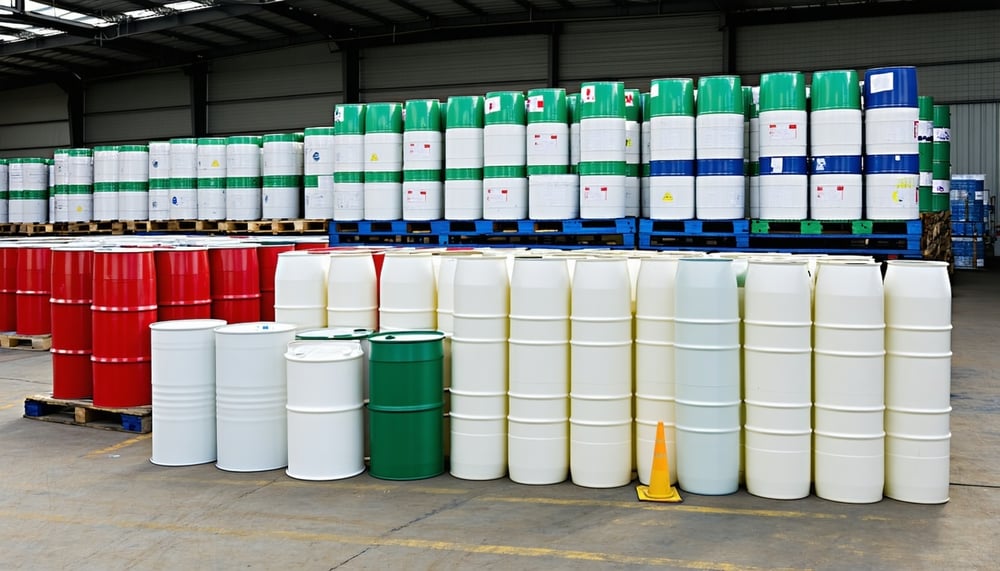 Industrial chemical barrels and packaging options
